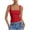Red, variant on Women's Summer Sleeveless Slim Fit Top, Stretchy Yoga Activewear, Casual Round Neck Camisole, Lightweight Breathable Workout Shirt, Easy Pullover Daily Wear