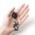 thumbnail image 5 of Goofa Lilies Flowers Printed Rectangular Metal Keychain Bag Charm Floral Charm for Purse Keys Metal Keyring Gift for Women Accessories, 5 of 7