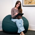 thumbnail image 6 of Big Joe Fuf 4Ft Foam Bean Bag Chair with Removable Cover for Kids, Teens, Deep Sea Velveteen, Durable Woven Polyester, 4 foot Large Reading and Gaming Seat, 6 of 6