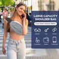 thumbnail image 4 of Bolsillos con cremallera de moda para hombres y mujeres, para hacer ejercicio, viajar y ocio, para llevar el teléfono móvil, color gris, 4 of 5