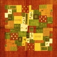 thumbnail image 1 of Ahgly Company Machine Washable Indoor Square Abstract Yellow Contemporary Area Rugs, 7' Square, 1 of 4