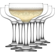 LAV Coupe Cocktail Glasses Set of 6 - Champagne Coupes 8oz- Party Drinkware