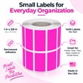thumbnail image 5 of Royal Green Small Labels Sticker 1 inch x 3/8 inch Rolls for Folder File Tabs in Neon Pink 25mmx10mm - 1400 Pack, 5 of 6