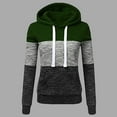 thumbnail image 2 of LEAVINGSUO Winter Clothes Woman Fashion Womens Casual Hoodies Sweatshirt Patchwork Ladies Hooded Blouse Pullove, 2 of 4
