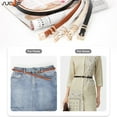 thumbnail image 4 of Women Skinny Leather Belt,Thin Waist Belt for Dresses Pants Jeans, 4 of 5
