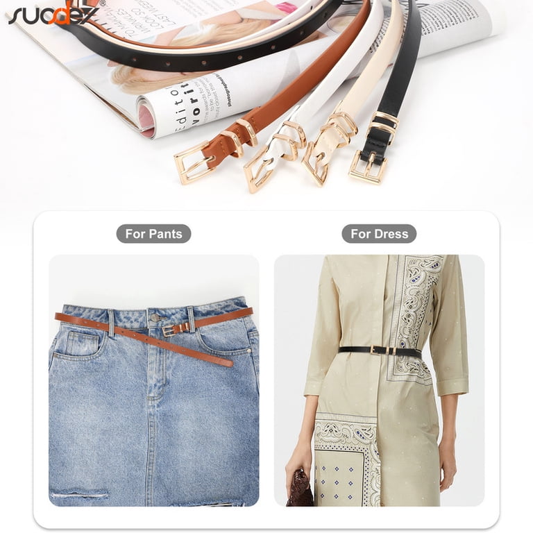 3361 Women Skinny Leather Belt Thin Waist Belts For Dresses Jeans Pants Women Skinny Leather Belt,Thin Waist Belt for Dresses Pants  main image 2