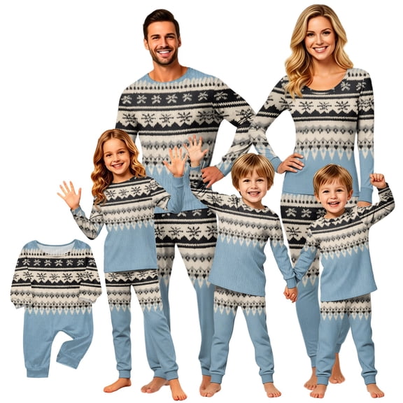 Lvotionpl Match Family Christmas Pjs, Matching Christmas Pajamas Long Sleeve Top & Pants Set Matching Holiday Family Pajama Xmas Sets