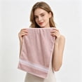 thumbnail image 5 of Celsvanis Bath Towel for Adults Thick Soft Highly Absorbent Quick Dry Lint Free Face Wash Towel Classic Household Bathroom Daily Use, Pink, 5 of 6