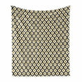 thumbnail image 1 of Damask Soft Flannel Fleece Throw Blanket, Victorian in Modern Style of Earth Tones Retro Boho Repetition, Cozy Plush for Indoor and Outdoor Use, 50" x 70", Pale Coffee and Charcoal Grey, by Ambesonne, 1 of 5
