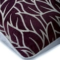 thumbnail image 2 of Deep Plum Pillow Cover Square Leaf Design Modern Luxury 12"x12" Burnout Velvet Soft Pillow Cover For Couch, Sofa, Bed, Purple Pillow Cover 12x12 inch (30x30 cm), Floral - Plummy Leaves, 2 of 5