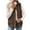 Coffee Puffer Vests for Women, variant on Nfurl Women's Quilted Vests Loose Fit Zip Up Stand Collar Puffer Vest Casual Outerwear Warm Solid Color Sleeveless Fall Jackets with Pockets Coffee XXL