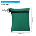 thumbnail image 2 of Uxcell Zipper Golf Tee Pouch 6.7 x 5.5 Inch, Valuables Golf Tee Bag Accessories with Clip, Dark Green/Red 2 Pack, 2 of 6