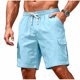 thumbnail image 2 of Ceisia Men's Relaxed Fit Linen-Look Cargo Shorts with Multi-Pocket & Elastic Drawstring Waist Gifts, 2 of 9