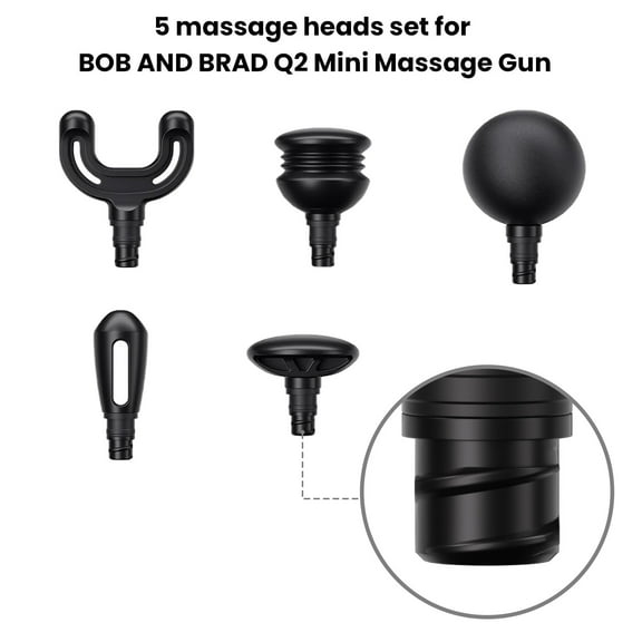 Bob and Brad Q2 Massage Gun Attachments Spiral Models Head Accessories for Q2 Massage Head-Spiral Massage Gun Adapter（Massage Gun Not Included）