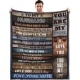 thumbnail image 1 of LHSHID to My Husband Blanket Romantic for Husband from Wife Husband Blanket Unique Birthday Present for Him Christmas Valentine's Day Gift for Husband 30x40in, 1 of 6