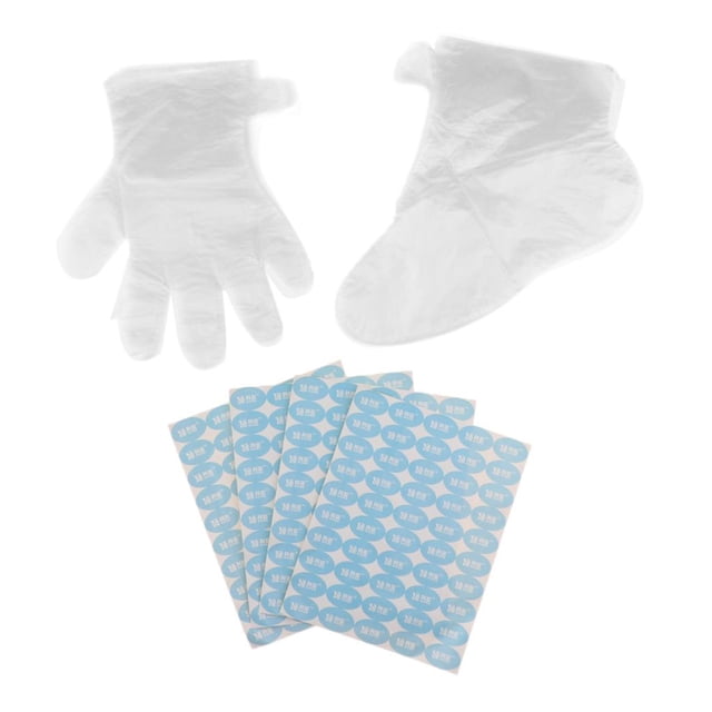200 piezas desechables para el de los pies bolsa de para guantes transparentes con pegatinas - calcetines de plás Zulema Cubiertas desechables para pies