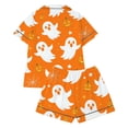 thumbnail image 2 of WOYY Halloween Pajama Sets for Girls Button Down Shirt Shorts Cute Nightwear, Sizes 1-14, 2 of 2