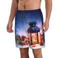 thumbnail image 2 of Goofa Lantern On Snow With Christmas Printed Mens Swim Trunks Summer Quick Dry Short Beach Swimwear Bathing Suits-Small, 2 of 9
