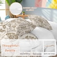 thumbnail image 2 of 3 Piece Vintage Spring Floral Duvet Cover Set Twin Size, Microfiber Comforter/Quilt Cover with Corner Ties and 2 Pillowcases, Summer Botanical Farmhouse All Season Soft Bedding with Zipper Closure, 2 of 8