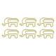 thumbnail image 2 of Clips de papel con forma de 100 Uds. Para evitar resbalones, bonitos clips decorativos de Metal pequeños para cuaderno de documentos, elefante dorado, 2 of 9