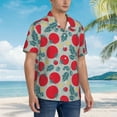 thumbnail image 5 of Goofa Tomato Hawaiian Shirt for Men, Unisex Summer Beach Casual Short Sleeve Button Down Shirts,Aloha Tropical Floral print shirt-Medium, 5 of 9