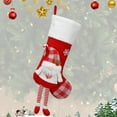 thumbnail image 6 of Horivan Large 18 Inch Christmas Stocking for Fireplace, Extra Long Knitted Holiday Stocking with Santa Snowman Reindeer Design, Festive Xmas Decor for Mantle Party Gifts Candy Bag, 6 of 8