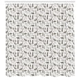 thumbnail image 3 of Ambesonne Northwoods Shower Curtain, Wild Nature Theme, 69"Wx70"L, Taupe and White, 3 of 3