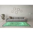 thumbnail image 3 of Ahgly Company Machine Washable Indoor Rectangle Persian Turquoise Blue Traditional Area Rugs, 2' x 4', 3 of 4