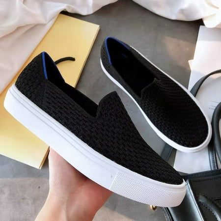 

Women‘s Knit Slip-On Loafers Round Toe Platform Breathable Shoes Women‘s Footwear
