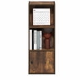 thumbnail image 5 of Furinno LUDER 3-Tier Bookcase with 1 Door Cabinet 9.3 x 12 x 31.5 Amber Pine, 5 of 5