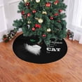 thumbnail image 2 of FMSHPON Black CatWhite Chest Green Eye Xmas Christmas Tree Skirt Stand Mat for Holiday Party Decoration Indoor Outdoor 36 inches, 2 of 3