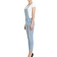 thumbnail image 4 of Womens Juniors Slim Fit Skinny Distressed Denim Overalls, 4 of 4