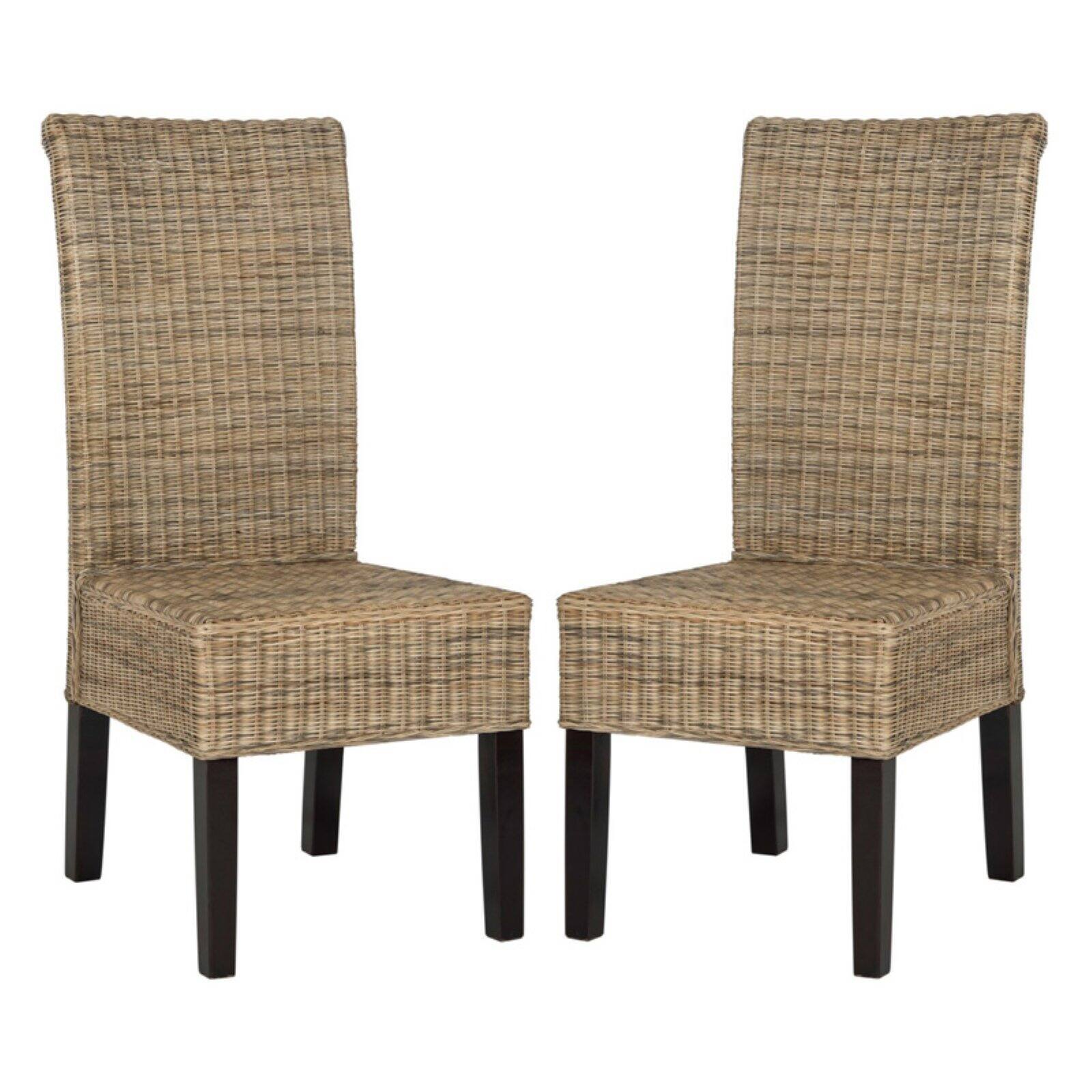 safavieh wicker dining chairs