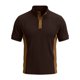 thumbnail image 4 of Ceisia Men's Loose Fit Ribbed Polo Shirt Short Sleeve Stand Collar Color Block Casual Daily Summer Tops Coffee S Gifts, 4 of 4