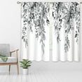 thumbnail image 3 of Grey Eucalyptus Botanical Leaves Floral Window Curtains Watercolor Black White Flower Plant Wildflower Farmhouse Curtain Drapes Herb Curtains for Bedroom Living Room Treatment 42Wx63H Inch, 3 of 6