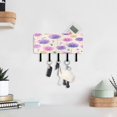 thumbnail image 6 of Decorative Key Holder Organizer Wall Mounted with 5 Hooks for Keys Mail (7.1 x 4.1 Inches) Watercolor Dandelions Pattern, 6 of 6