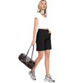 thumbnail image 4 of Women's Denim Pockets Cargo Knee Length Elastic Waist Jorts Shorts for Casual Summer Black L, 4 of 7