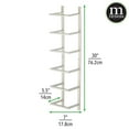 thumbnail image 3 of mDesign Metal 5-Tier Wall Mount Towel Rack Holder and Storage Organizer - Satin, 3 of 7