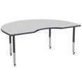 thumbnail image 4 of ECR4Kids 48in x 72in Kidney Everyday T-Mold Adjustable Activity Table Grey/Navy/Black - Super Leg, 4 of 7