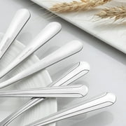 Bestdin 24 Pieces Dinner Spoons Set, 8 Stainless Steel Pattern Design Silverware Spoons, Mirror Polished Tablespoons, Dishwasher Safe, Silver Spoons For Home, Kitchen or Restaurant