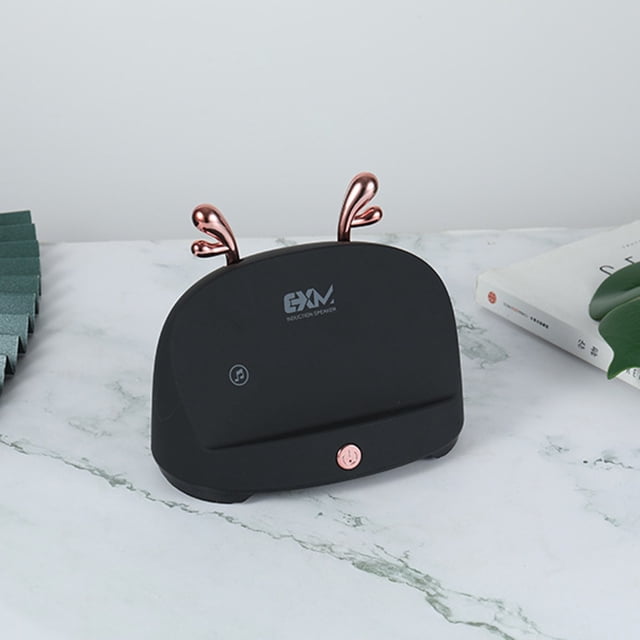 Altavoz portátil inalámbrico de inducción inteligente para exteriores con soporte para teléfono móvil