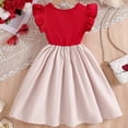thumbnail image 6 of RMGVDSD Girls Summer Dresses Girls Party Dress With Bow Ruffle Sleeves Princess Birthday Dresses Kids Formal Sundress Gown Holiday Celebration 5-6 Years, 6 of 7