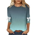 thumbnail image 2 of Vetsdori 3/4 Sleeve Tops for Ladies Plus Size Tunic Pullover Dressy Casual,Graphic Summer Womens T-Shirts Crewneck, 2 of 6