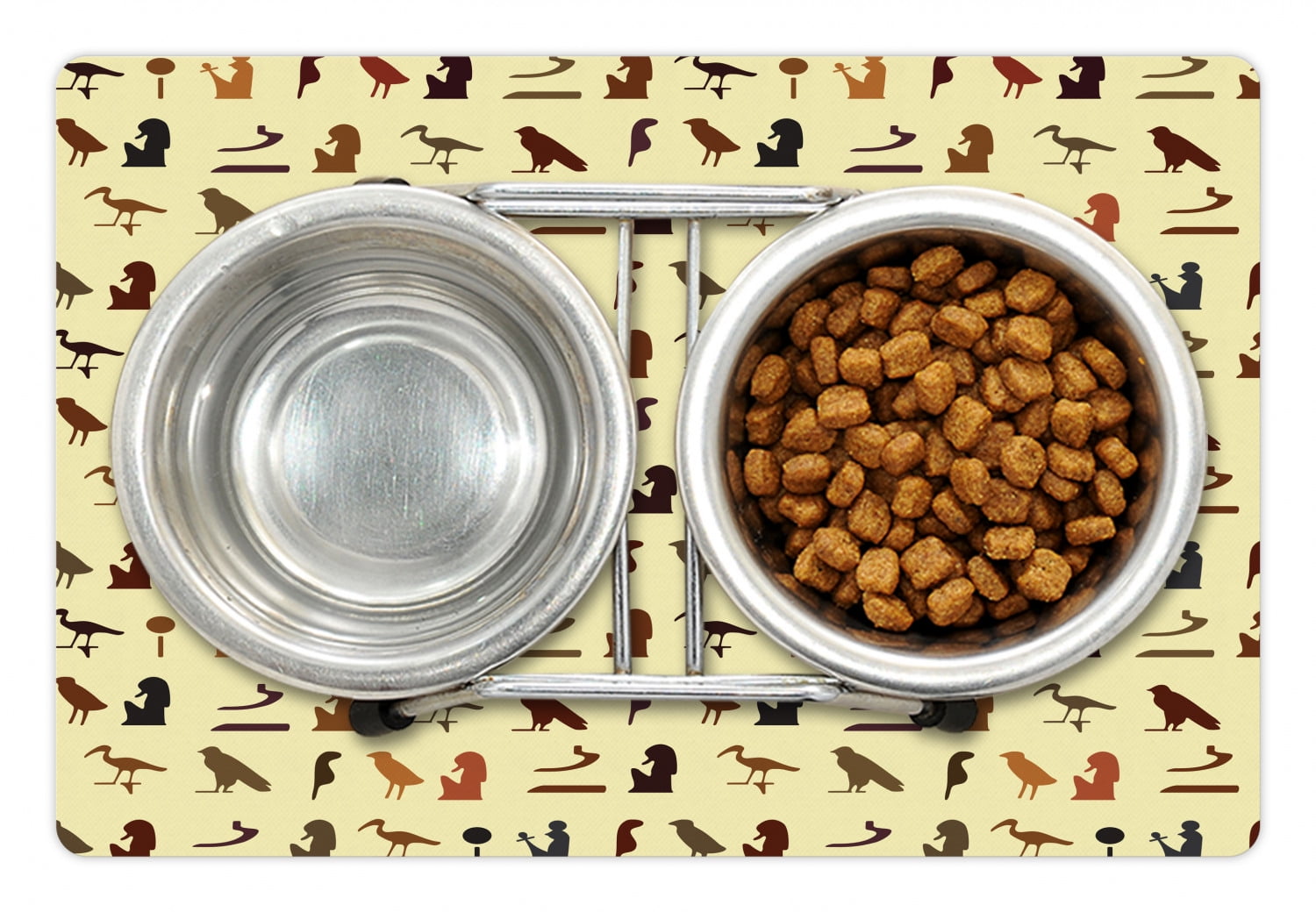 Egyptian Pet Mat for Food and Water, Pattern with Egyptian in Earth