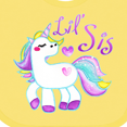 thumbnail image 4 of Inktastic Lil Sis Unicorn Little Sister Girls Baby Bib, 4 of 4