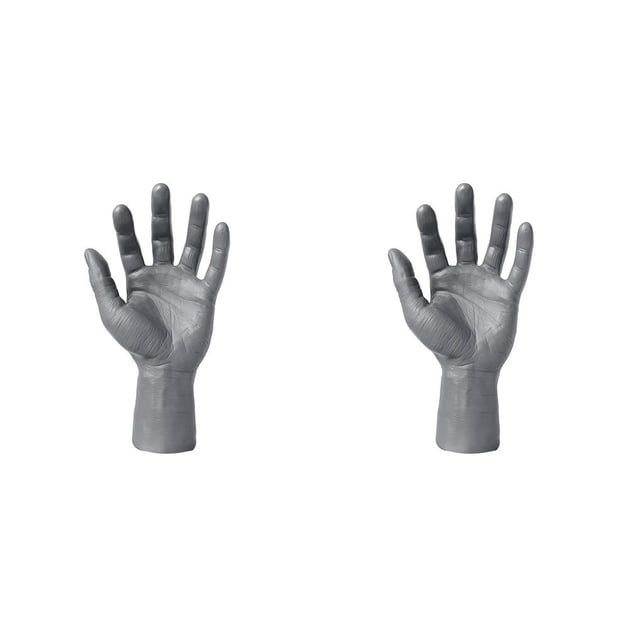 Soidarity Male Mannequin Hand Men's Hand Displays Bracelet Holder Jewelry Organizer Gris Izquierda 2piezas
