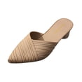 thumbnail image 2 of Willtoo Comfortable Kitten Low Heel Mules Pointed Closed Toe Pumps for Women Slip On Slides Shoes Dressy Casual, 2 of 5