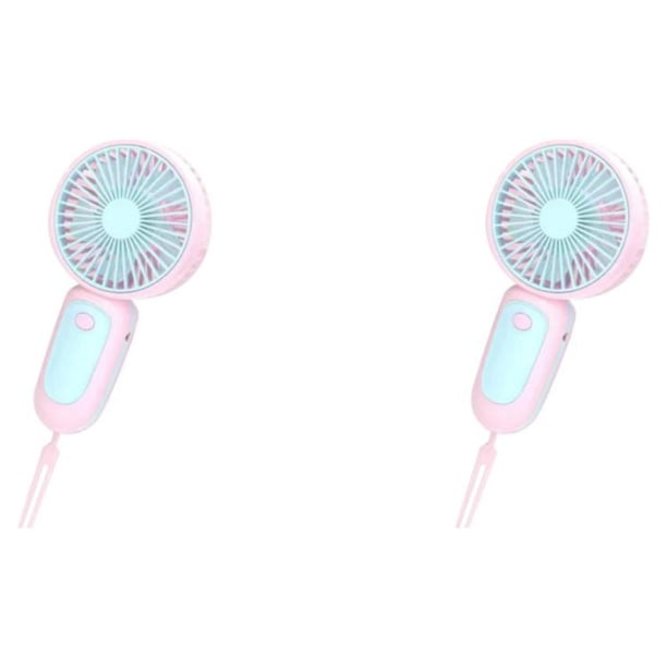 Ventilador de mano Injueey mini recargable USB Rosa para verano