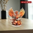 thumbnail image 4 of Rotating acrylic display featuring a stunning fire phoenix on a lotus with intricate details and vibrant colors on a white background, 4 of 8