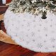 thumbnail image 1 of Christmas Tree Skirt Christmas Tree Foot Cover White Christmas Tree Rug Plush Carpet Decoration Foot Cover at the End Decorative Tree with Snowflakes, 1 of 5